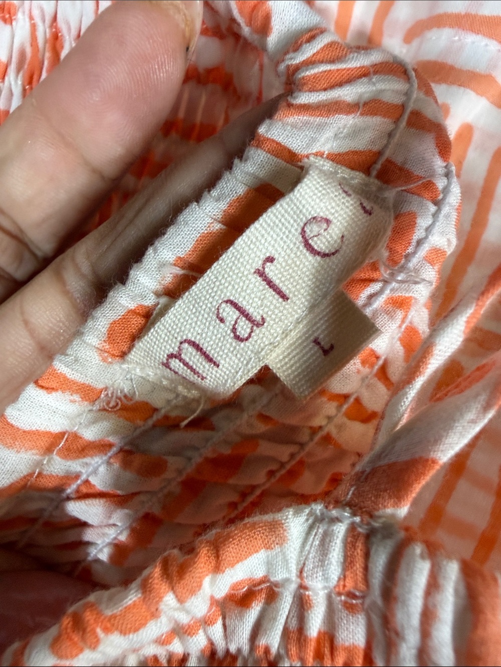 MAREA | Veranda Sleeveless Printed Maxi Dress in Melon/White, Size large - Picture 12 of 12